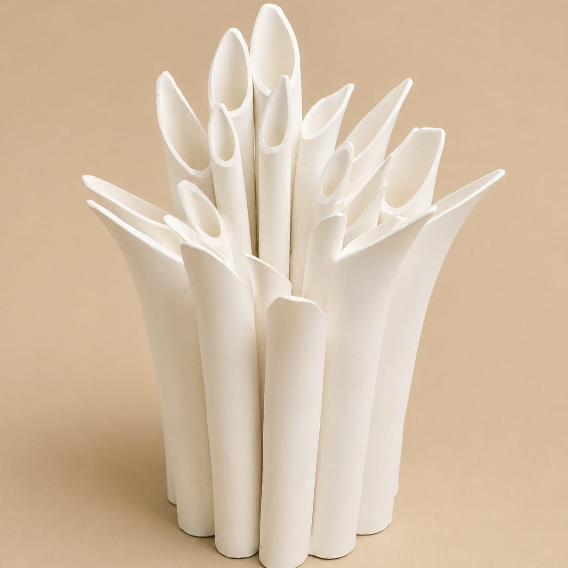 The Coral Flora Ceramic Vase / Sculptural Avant-Garde Centerpiece