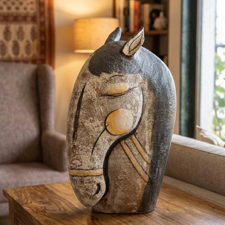 The Heritage Equine – Handcrafted Ceramic Horse Head Sculpture