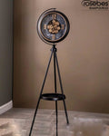 Industrial Tripod Stand Floor Clock 1