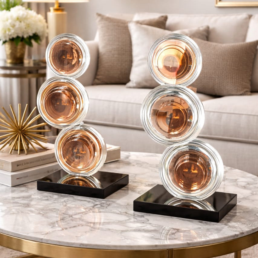 Modern Glass Circle Decorative Table Lamps 1