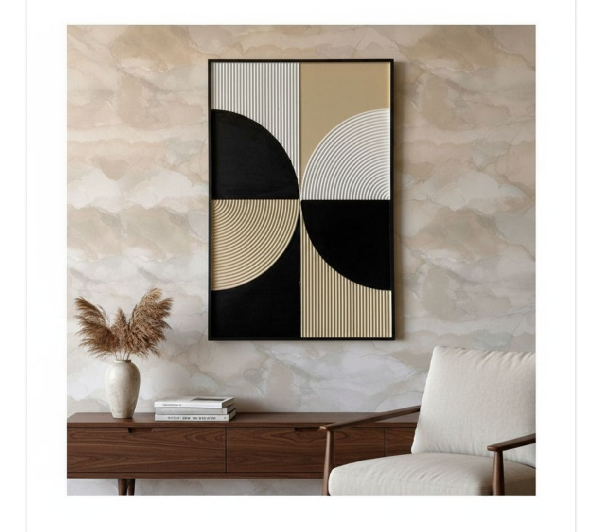 Contemporary Geometric Abstract Wall Art Print 1