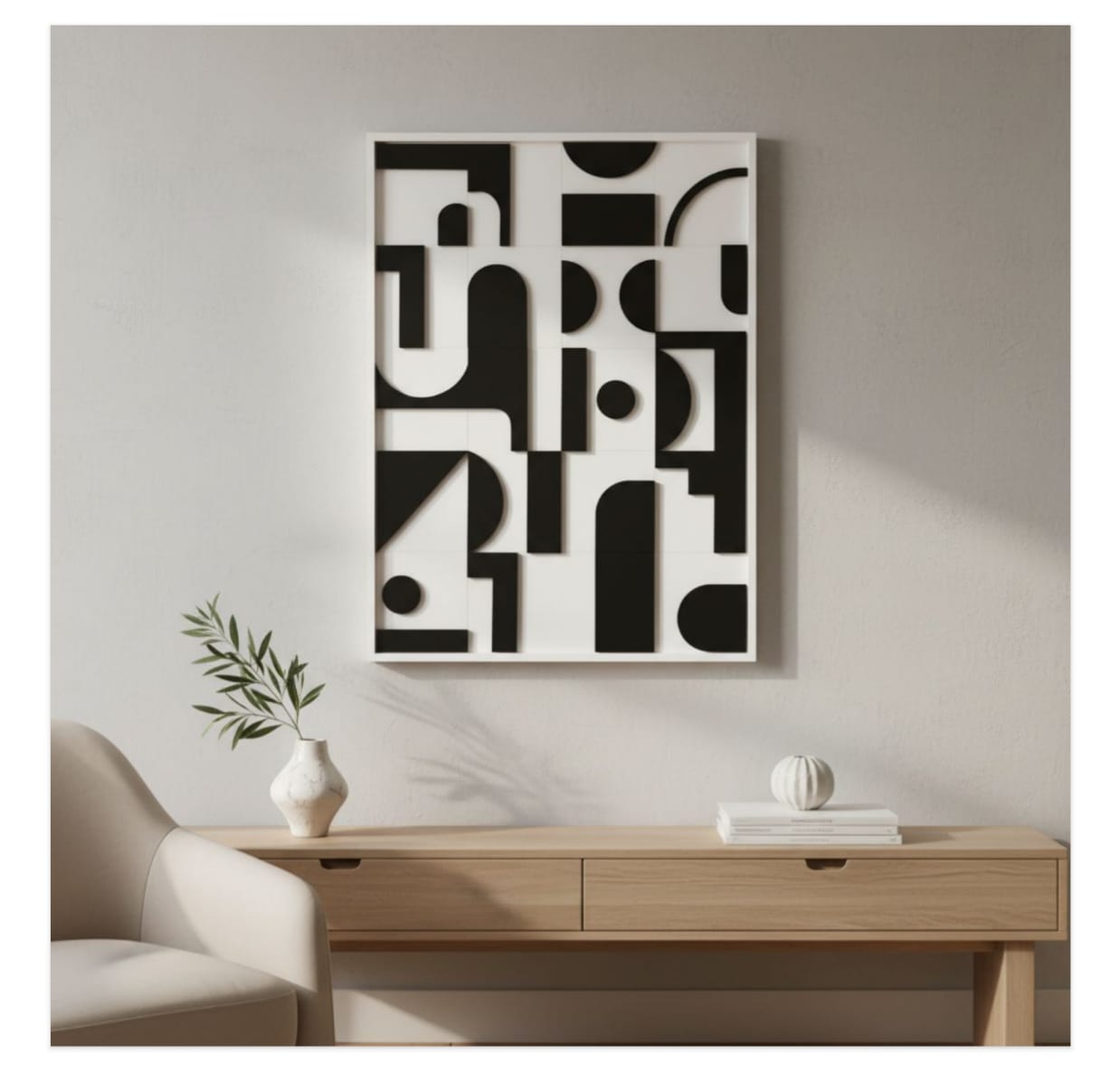 Modern Abstract Geometric Wall Art Print 1