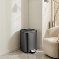 Minimalist Matte Charcoal Step Bin – Sleek, Hands-Free Waste Basket for Modern Interiors