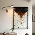 Abstract 3D Textured Metallic Wall Art