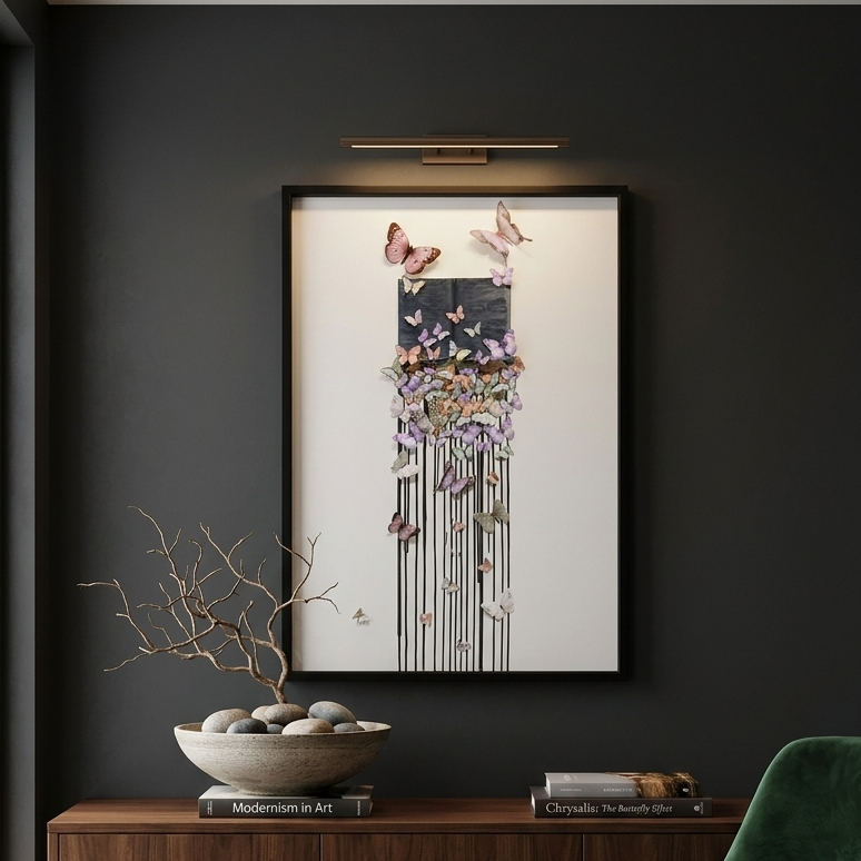 Butterfly Cascade 3D Framed Art