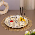 Divine Elegance Silver-Plated Pooja Thali Set