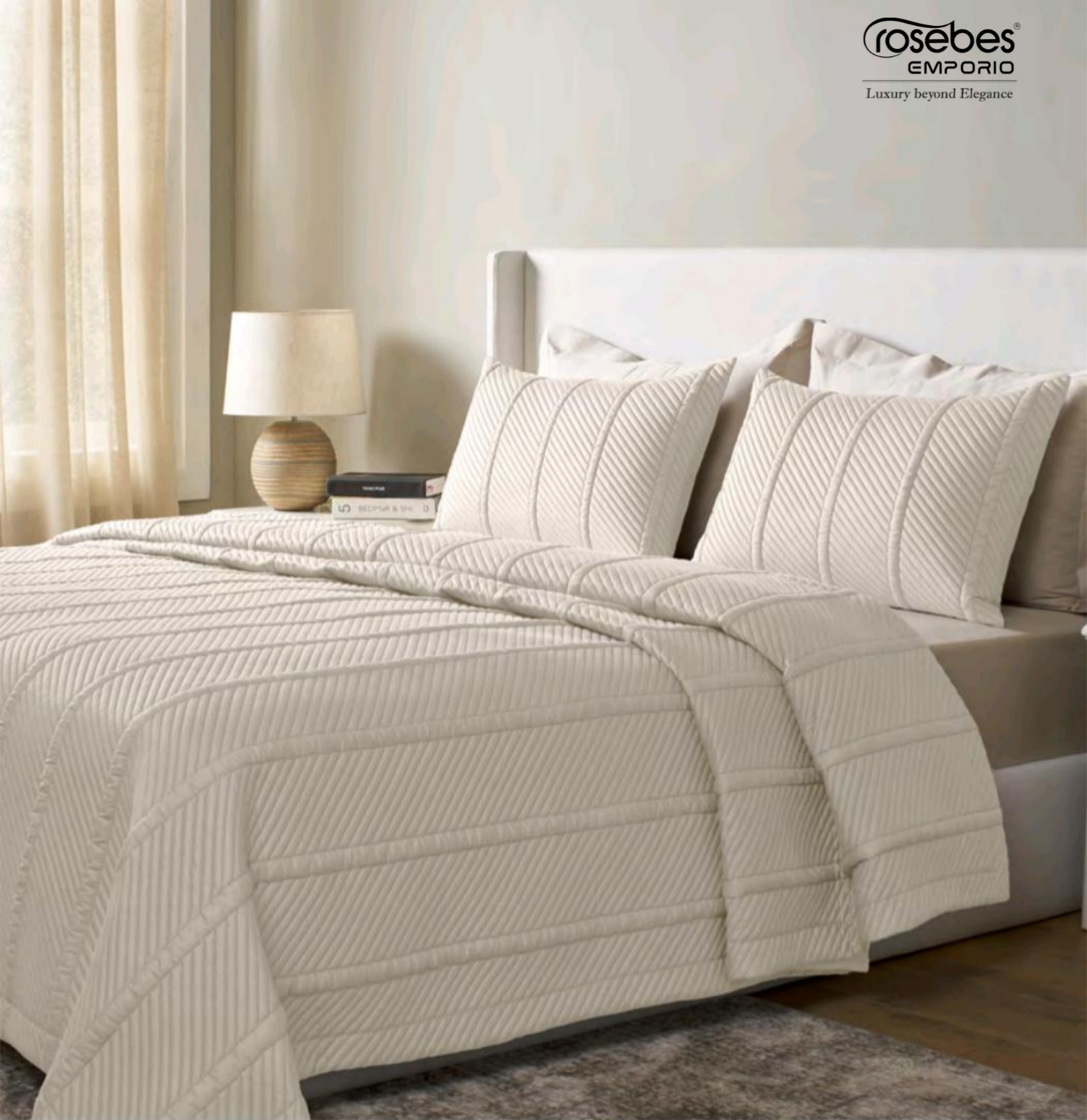 Quilted Cotton Bedding Set with Pillow Covers 2