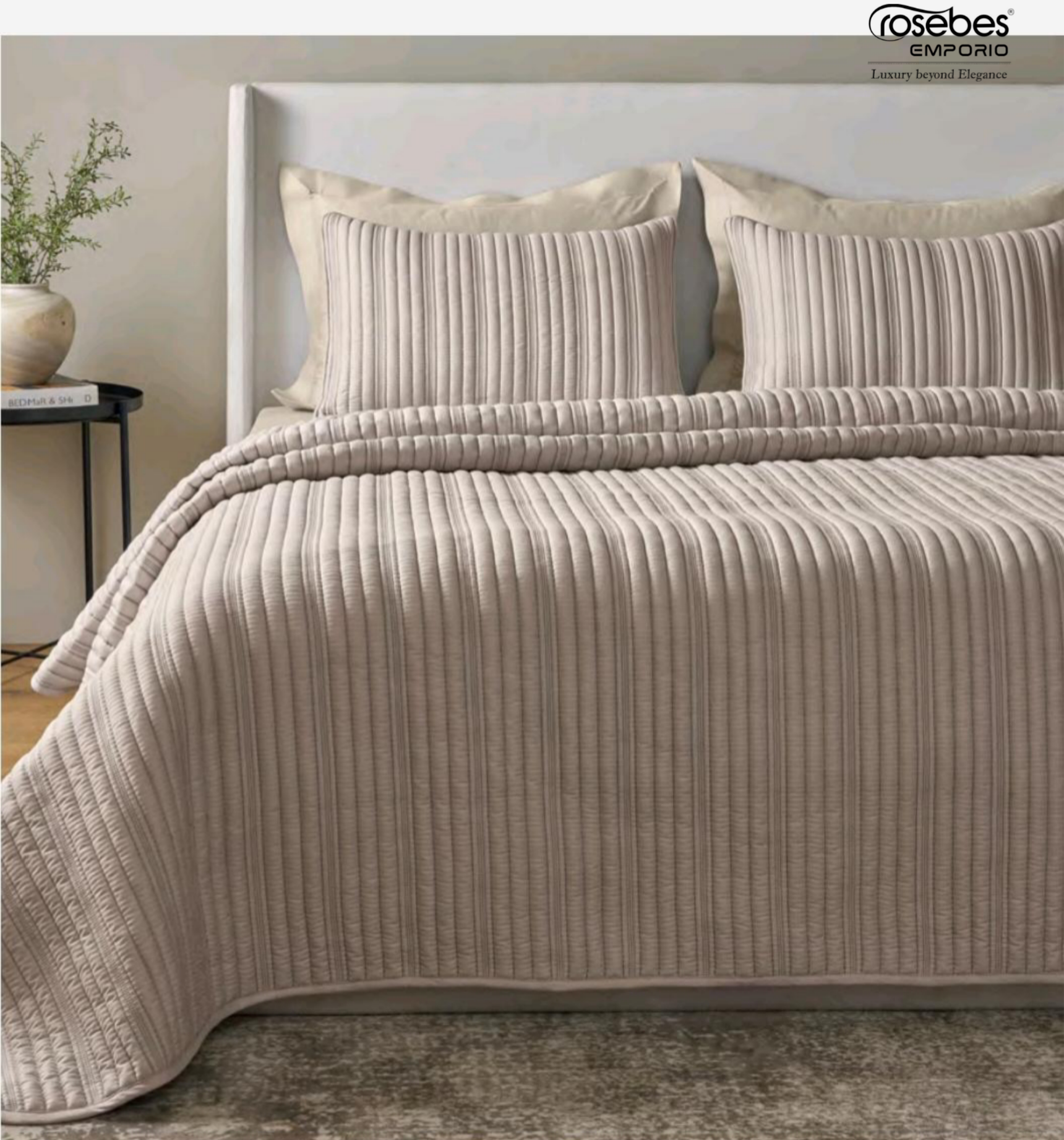 Quilted Channel Stitch Bedspread Set 4
