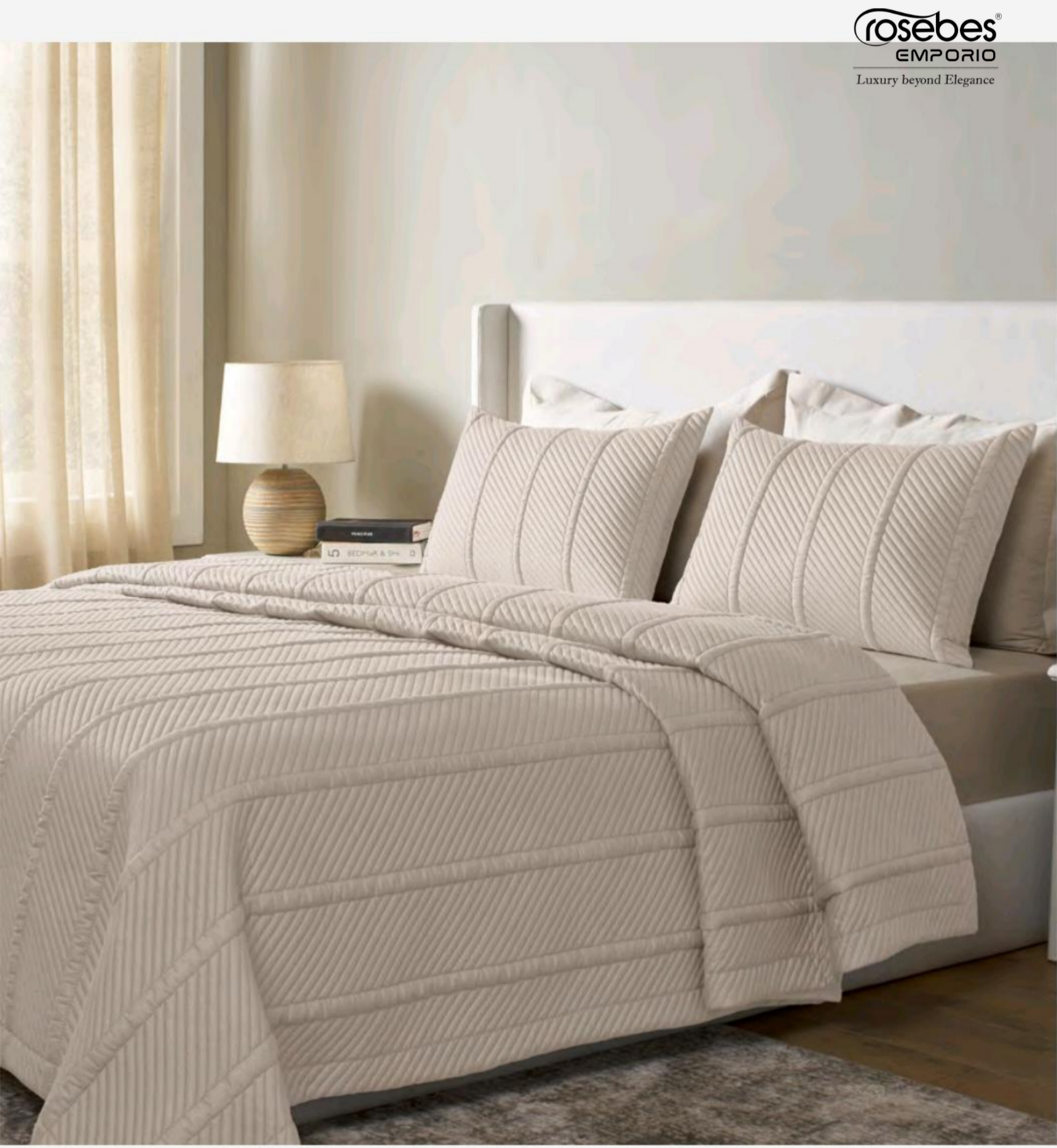 Quilted Cotton Bedding Set with Pillow Covers 3