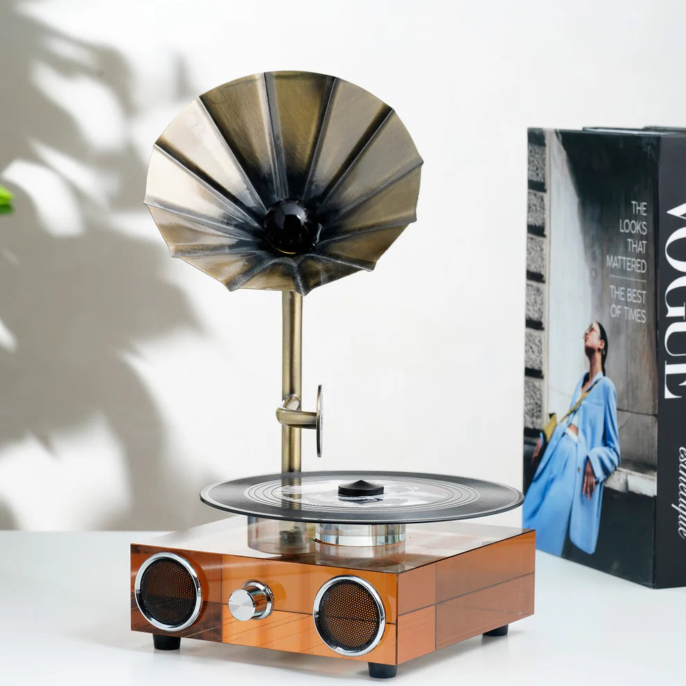 The Playback - Crystal Gramophone Table Showpiece
