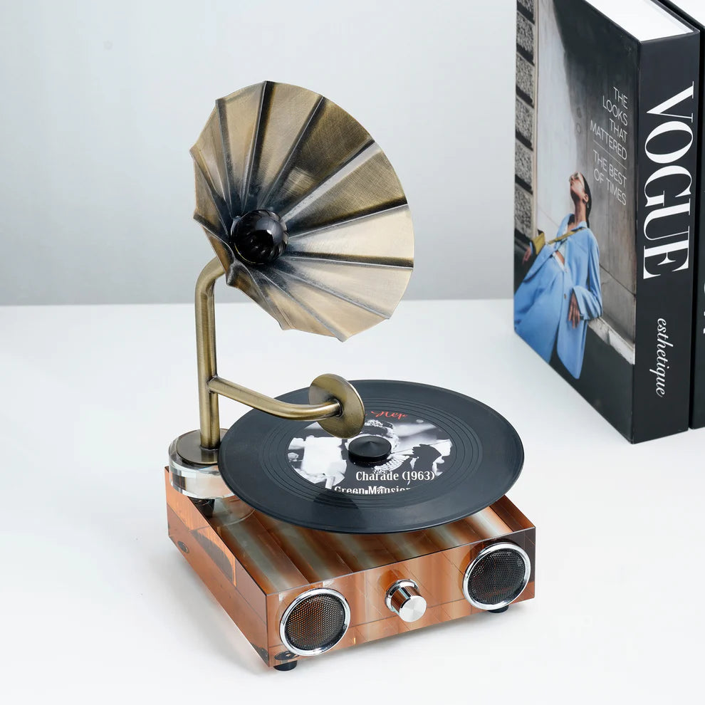 The Playback - Crystal Gramophone Table Showpiece