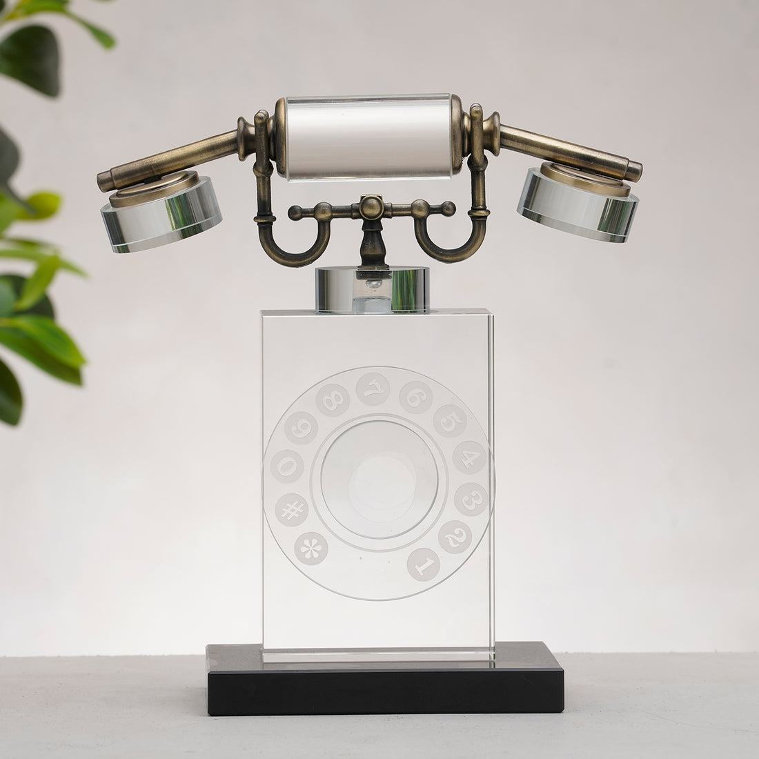 Redial - Crystal & Metal Vintage Style Phone Showpiece