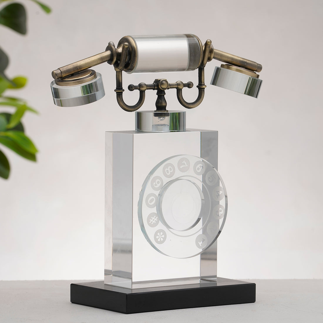 Redial - Crystal & Metal Vintage Style Phone Showpiece