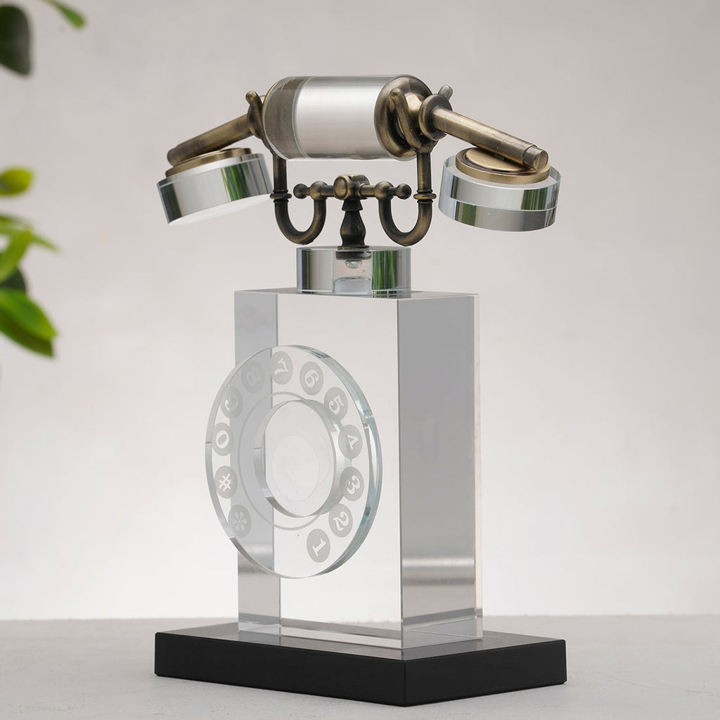 Redial - Crystal & Metal Vintage Style Phone Showpiece