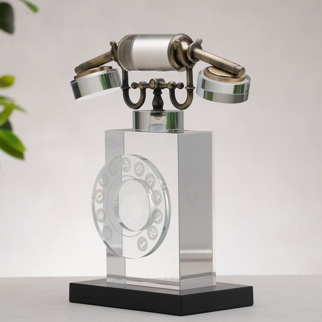 Redial - Crystal & Metal Vintage Style Phone Showpiece