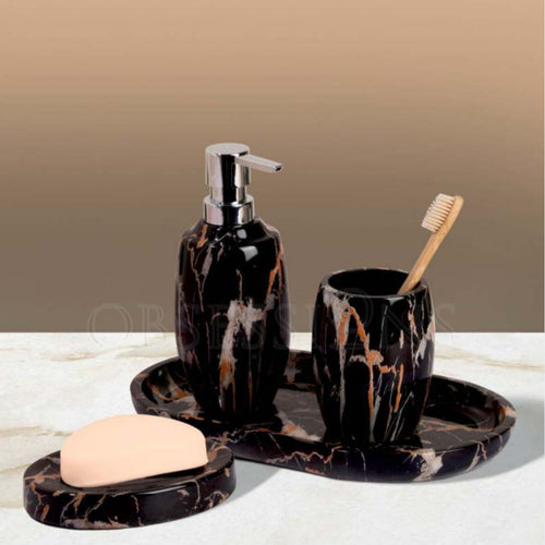Black Marble Bathroom Accessories Set 1