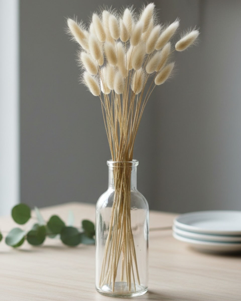 Lagurus Bunny Tail Glass Bottle Vase 1