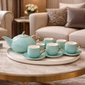 Elegant Porcelain Tea Set with Gold Trim 2