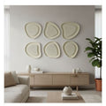 Sculptural Organic Wall Art Set of 6 1
