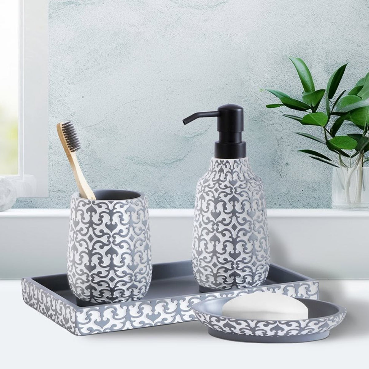 Moroccan Pattern Bathroom Accessories Set 1
