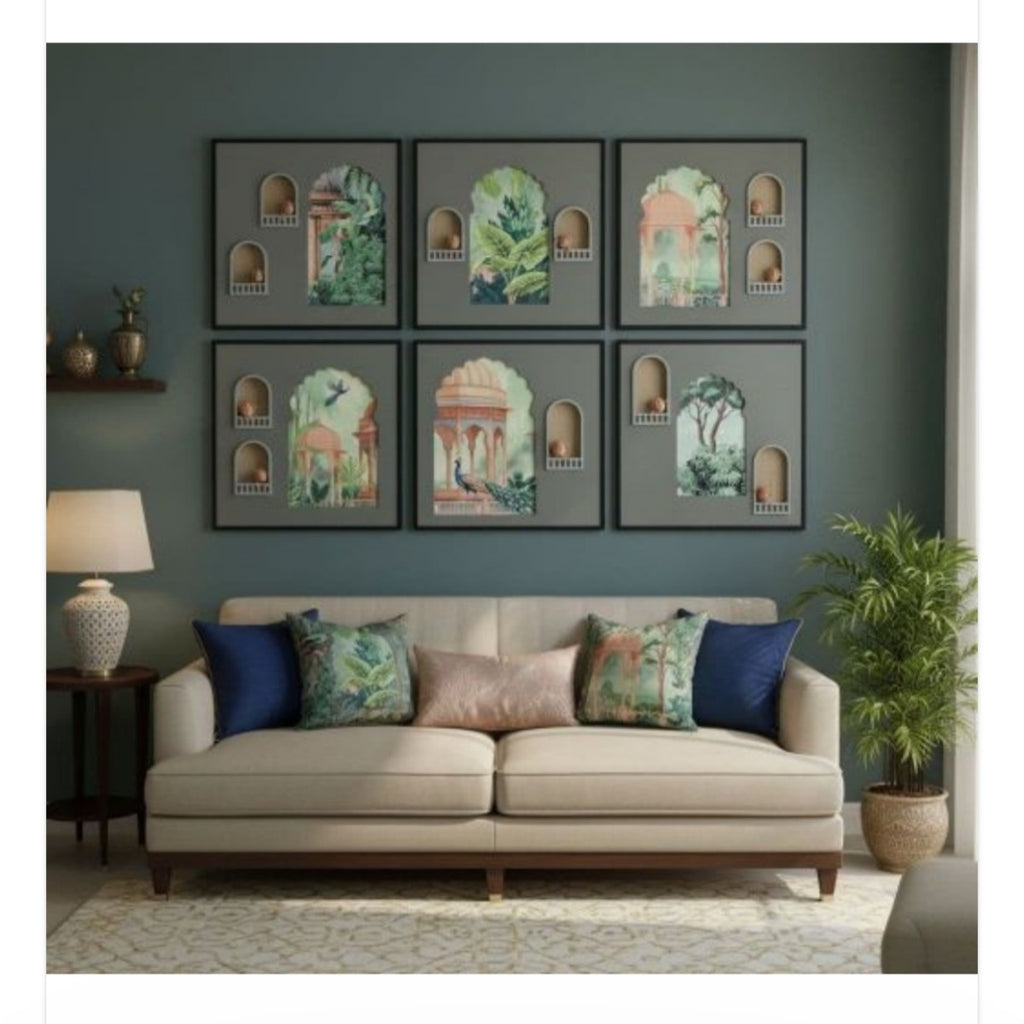 Moroccan Arch Botanical Art Print Set 2