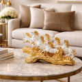 Golden White Decorative Coral Sculpture 1
