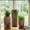 Contemporary Concrete Planters Set of Three 1