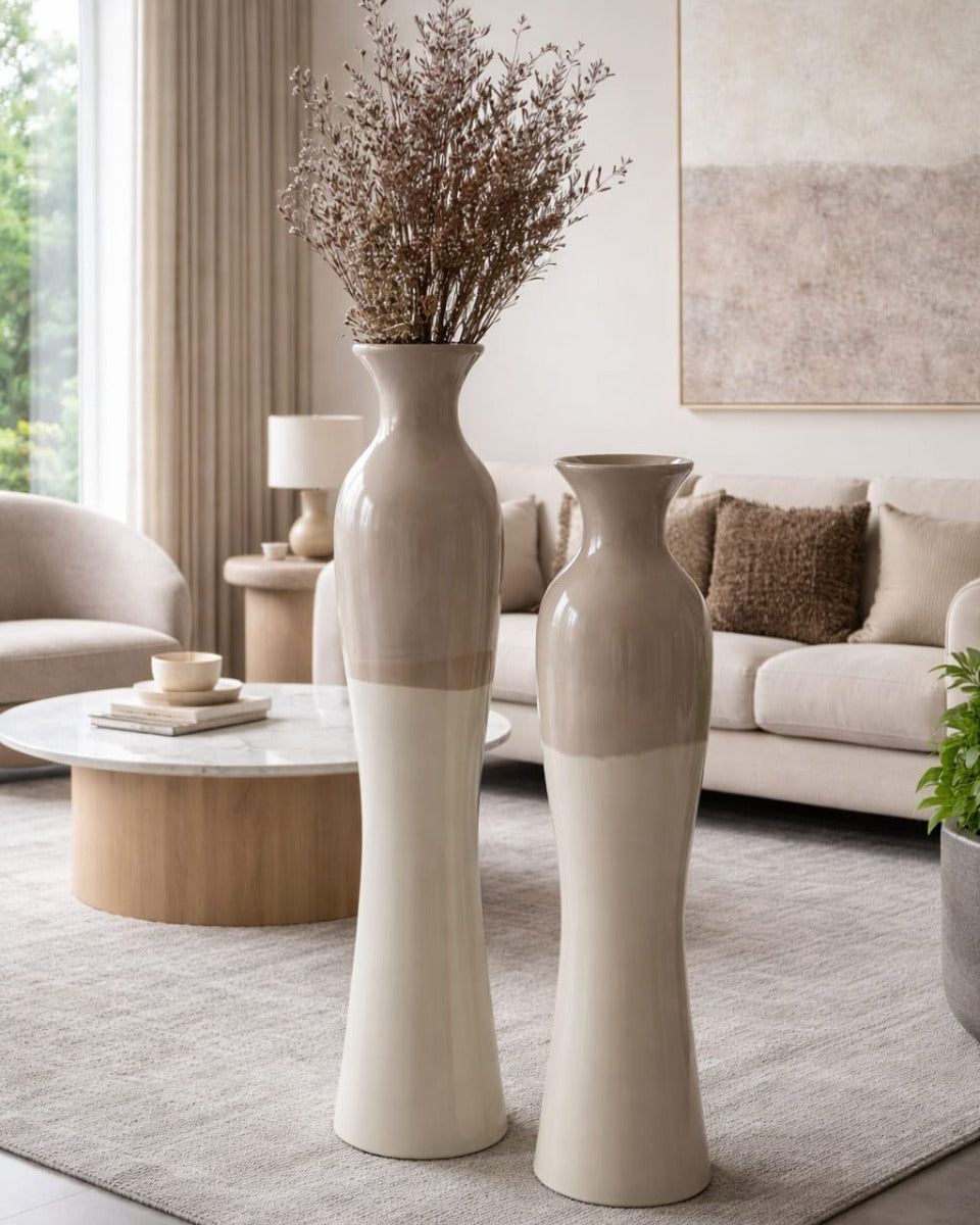 Contemporary Ceramic Floor Vase Set 1