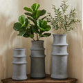Contemporary Grey Ceramic Vase Set 1