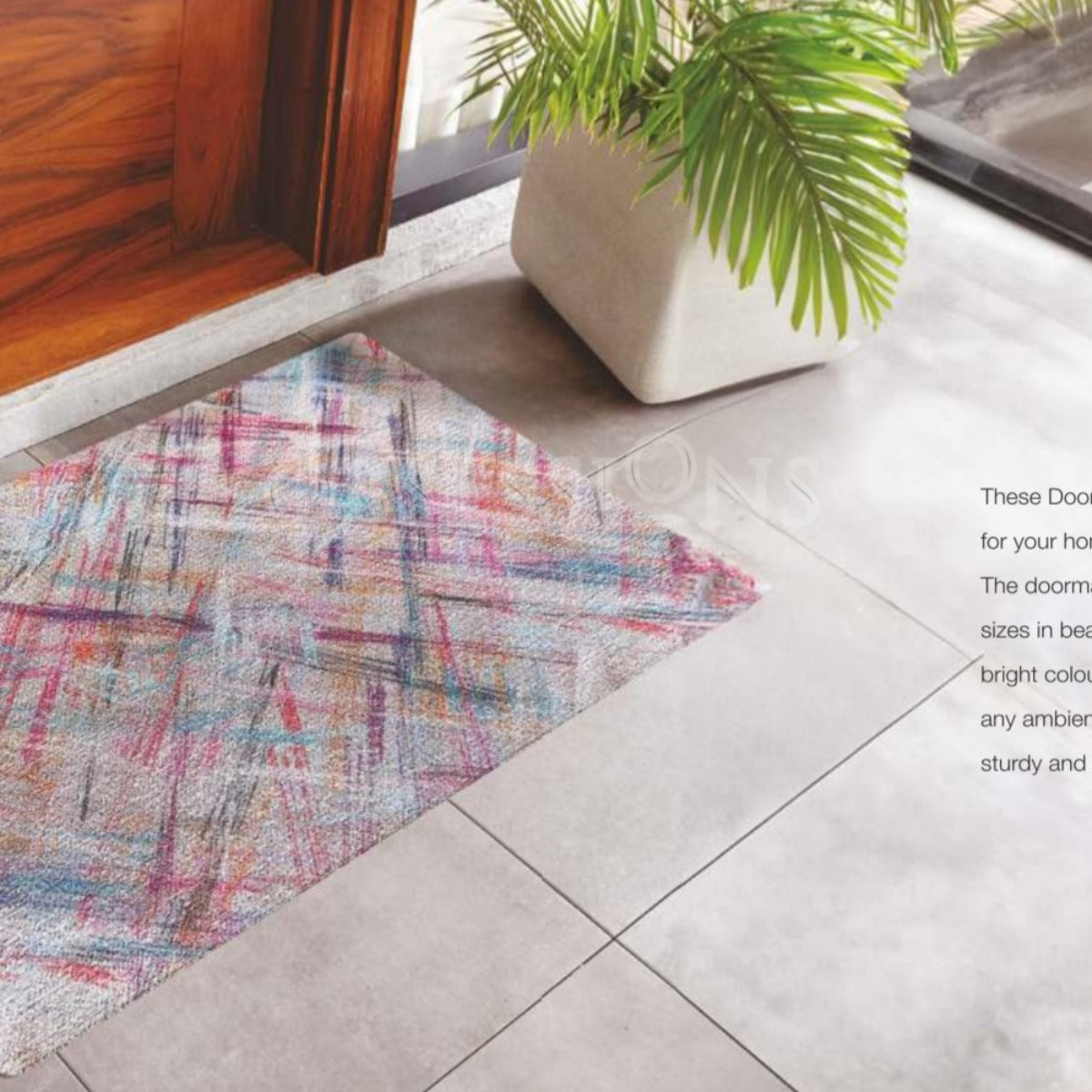 Abstract Geometric Doormat Contemporary Design 1