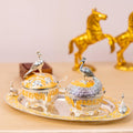 Royal Peacock Meenakari Multi-Purpose Jar Set with Matching Tray